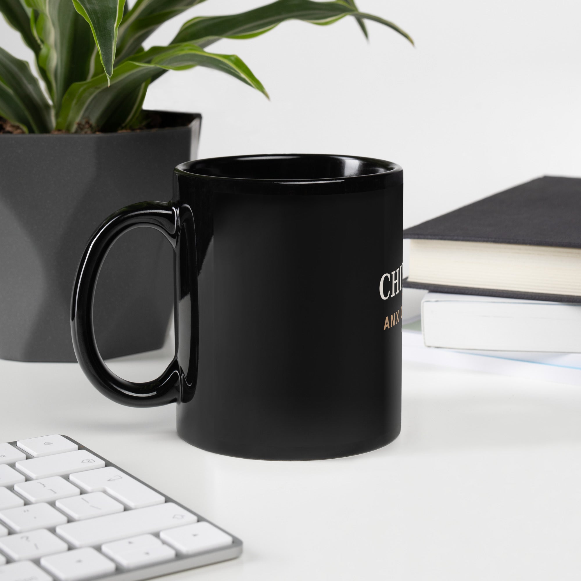 Pack & Paw Chill Dog Mug — 11 oz, handle on left, side view