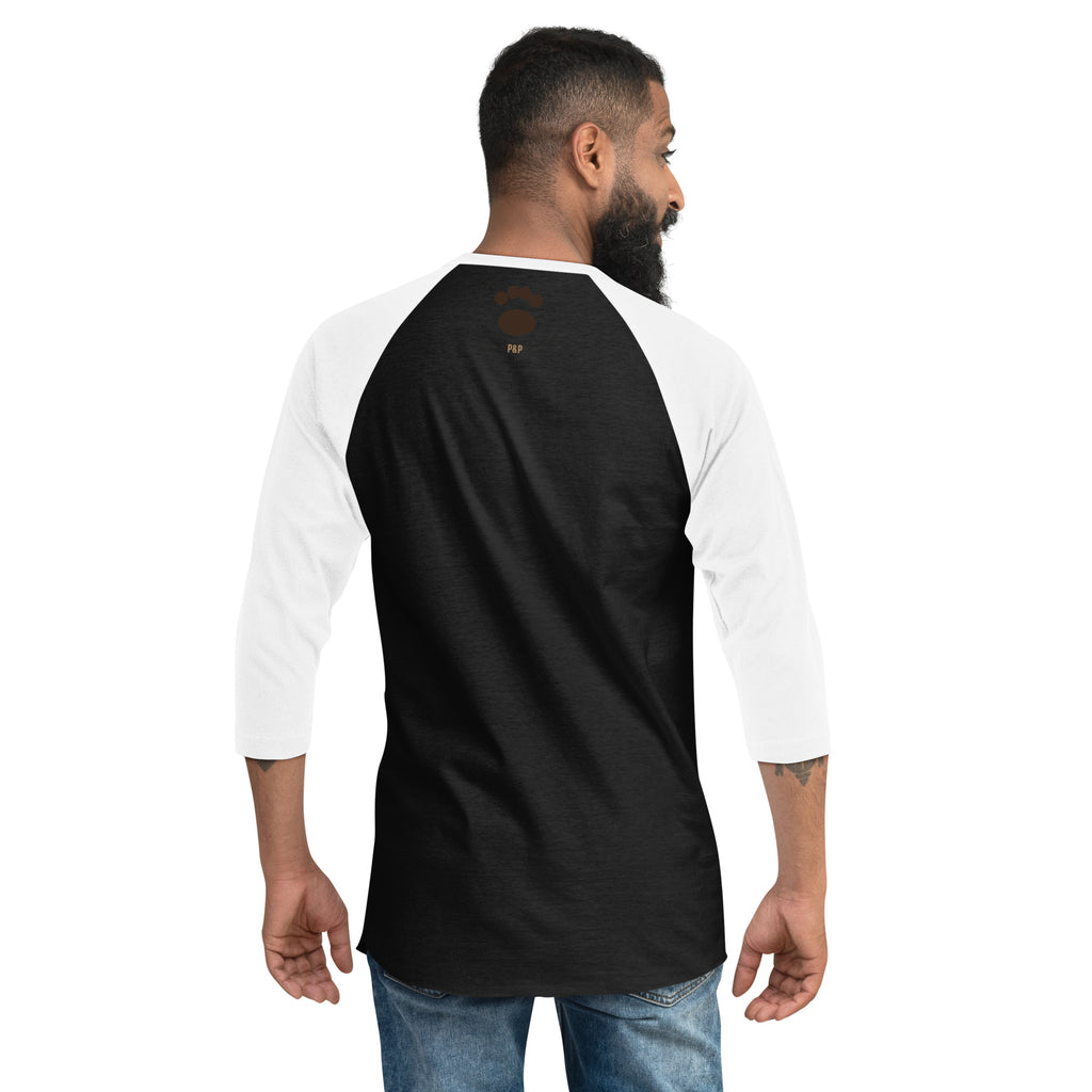 Pack & Paw Rescue Dog Parent — Baseball Tee, back view