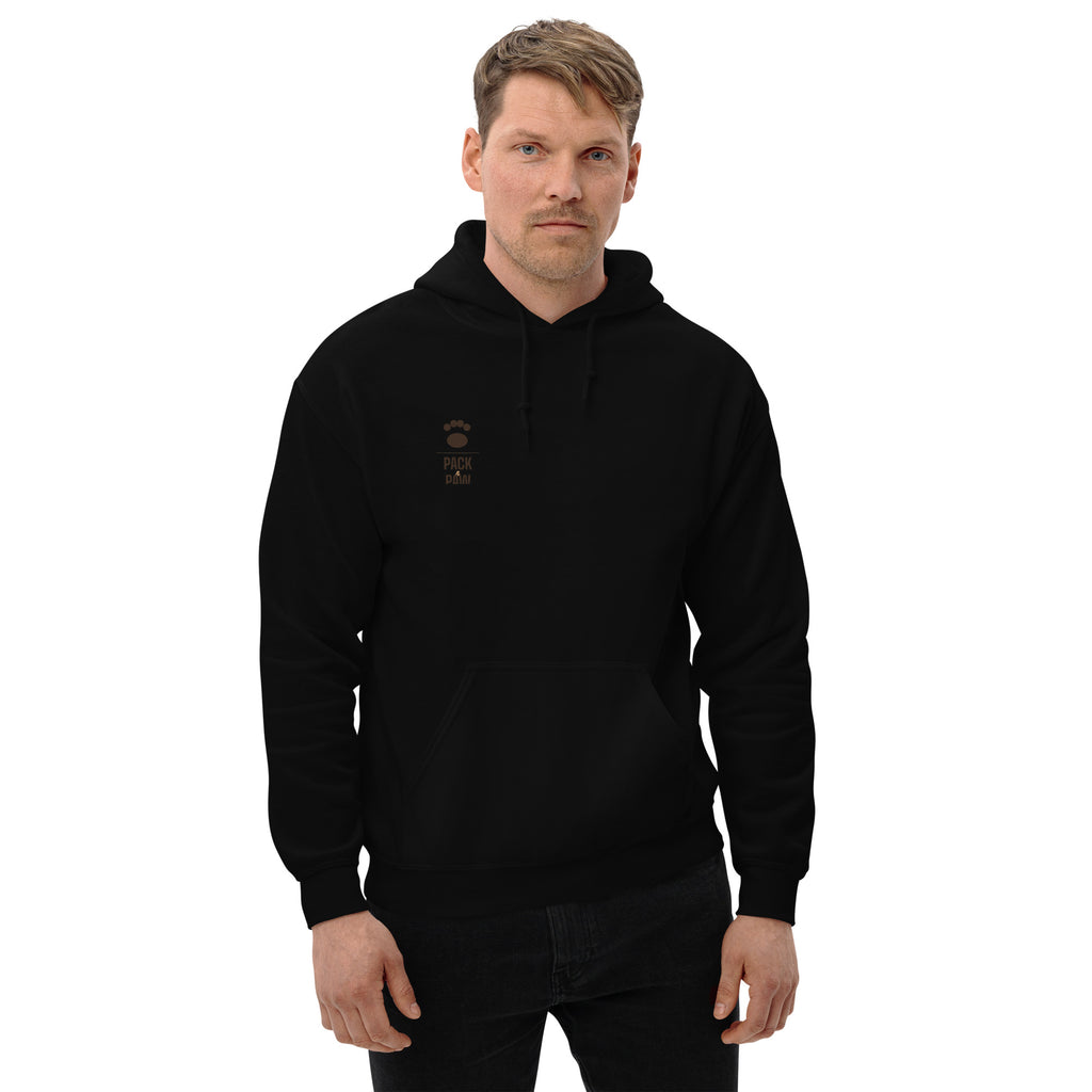 Pack & Paw Chill Dog, Anxious Human Hoodie — front view (2)