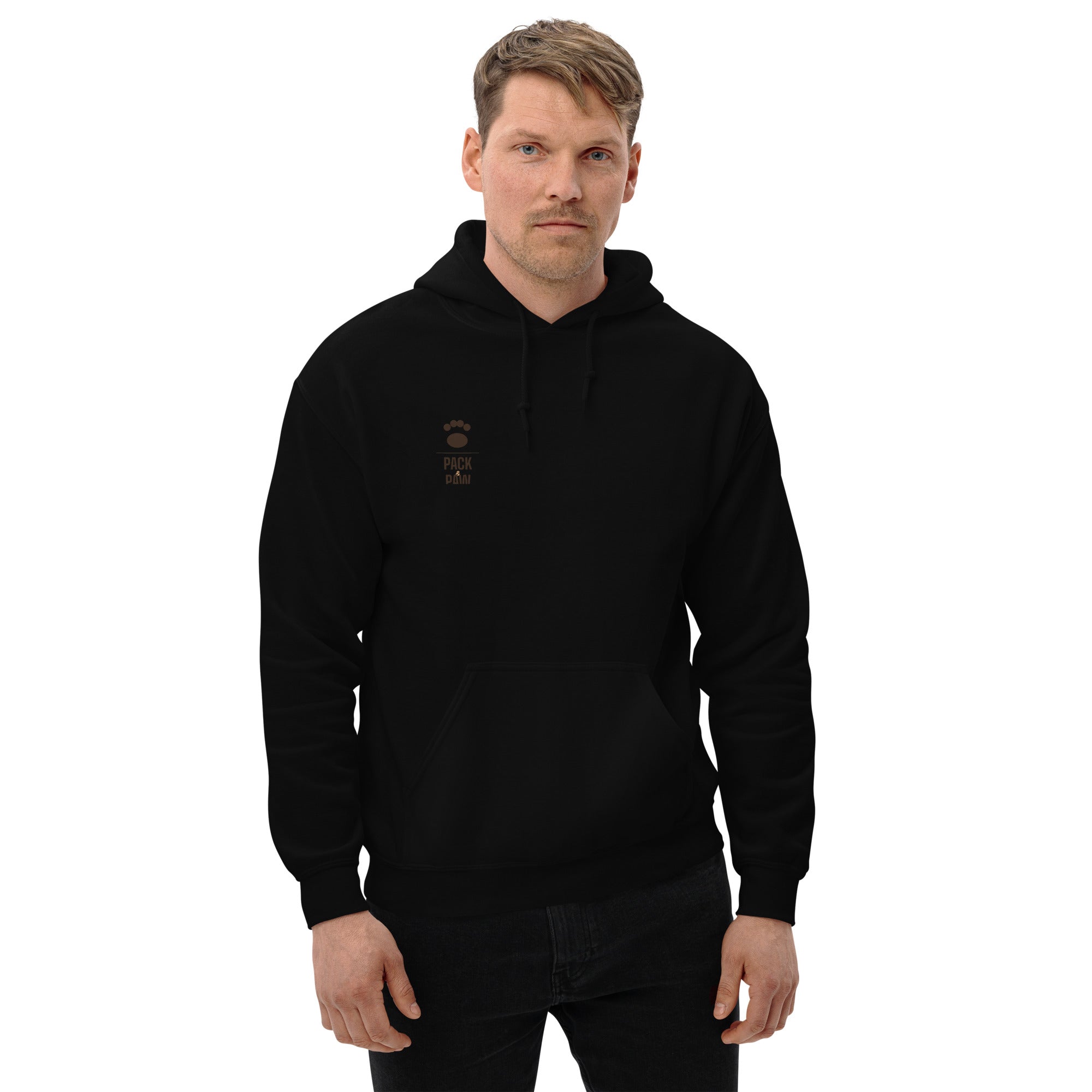 Pack & Paw Chill Dog, Anxious Human Hoodie — front view (2)