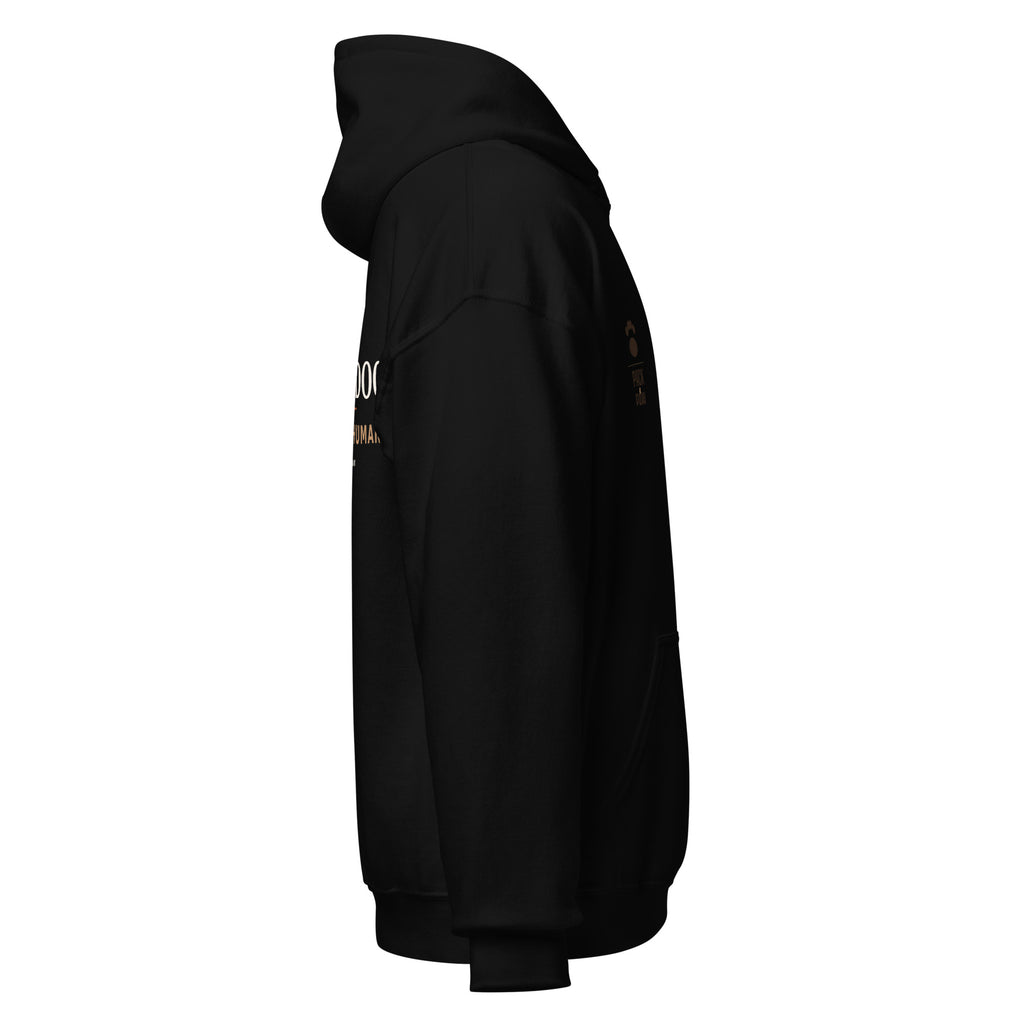 Pack & Paw Chill Dog, Anxious Human Hoodie — right side view